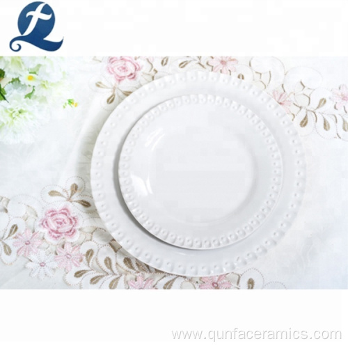 Crockery Stoneware Tableware White Ceramic Dinnerware Set
